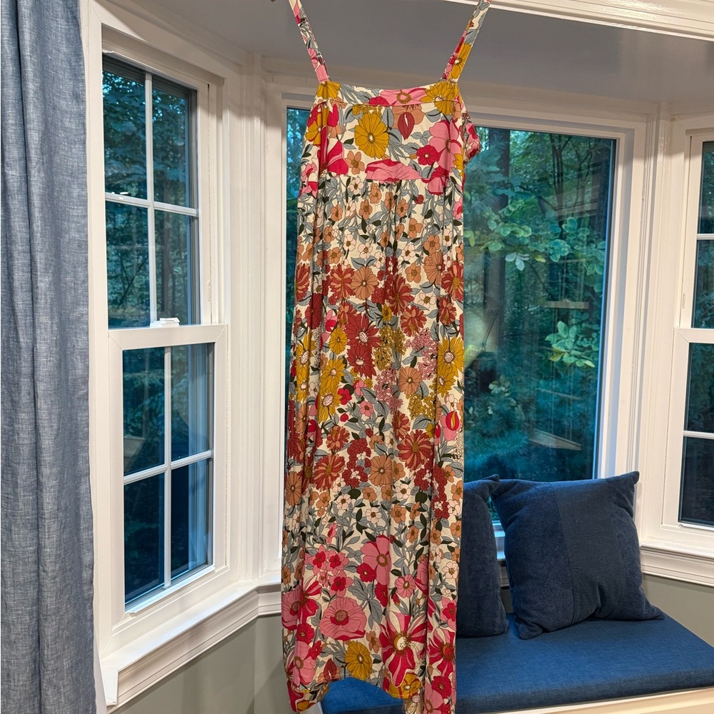 Natural Life Floral Dress with Pink and Yellow Accents